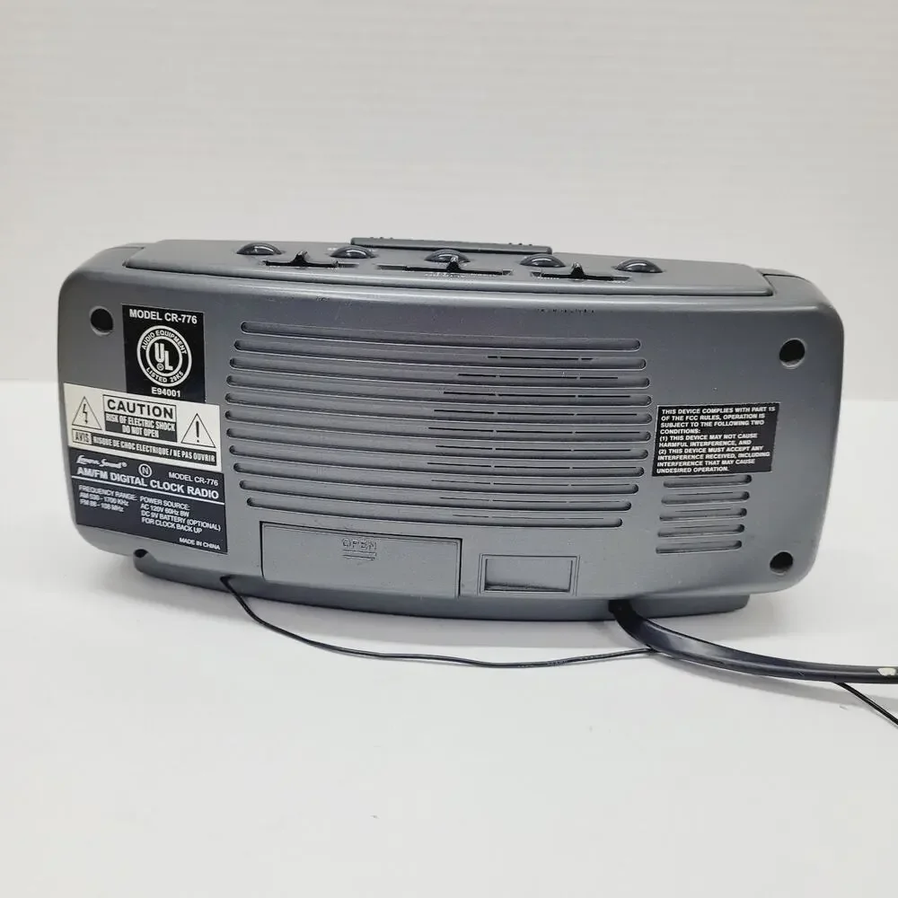 Lenox Sound CR-776 AM/FM Digital Clock Radio with LCD Display and Alarm